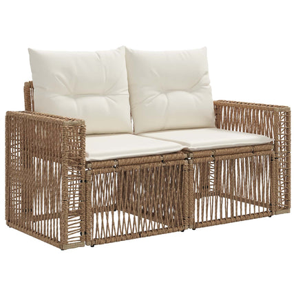 Havesofa Sæt 8 stk. Beige polyrattan