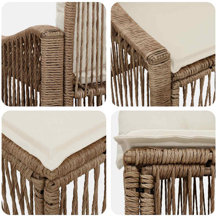 Havesofa Sæt 8 stk. 8-Antal sæder Beige polyrattan