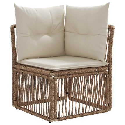 Havesofa Sæt 6 stk. Beige polyrattan