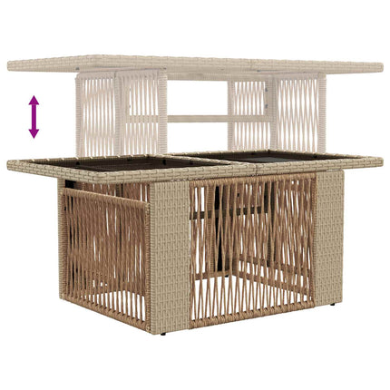 Havesofa Sæt 6 stk. Beige polyrattan