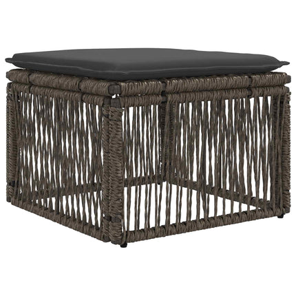Havesofa Sæt 6 stk. Grå polyrattan