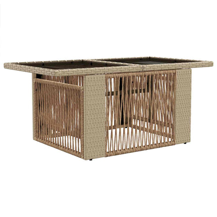 Havesofa Sæt 4 stk. Beige og cremehvid polyrattan