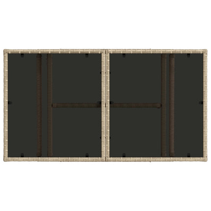 Havesofa Sæt 9 stk. Beige og cremehvid polyrattan
