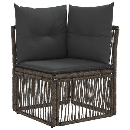 Havesofa Sæt 12 stk. Grå og Mørkegrå polyrattan