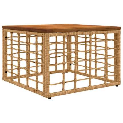 Udendørs sofagruppe 7 stk. Naturlig og Creme Hvid polyrattan