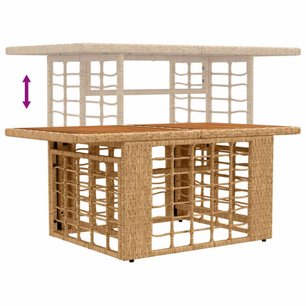 Havesofa Sæt 6 stk. Naturlig og Creme Hvid polyrattan