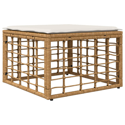 Havesofa Sæt 12 stk. Naturlig og Creme Hvid polyrattan