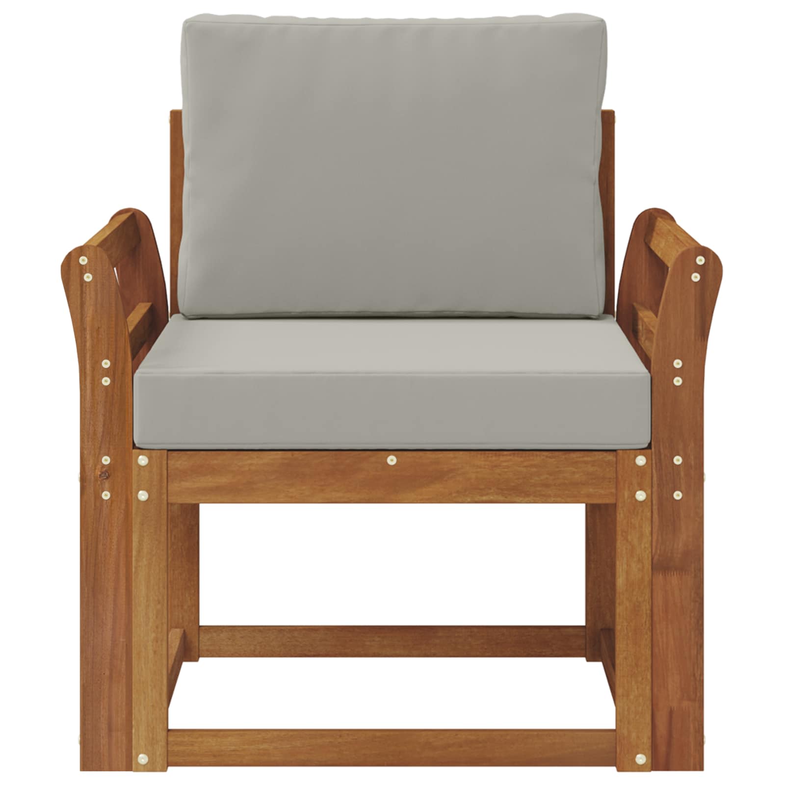 Udendørs sofa Soli Akacietræ og polyester Naturlig og lys grå
