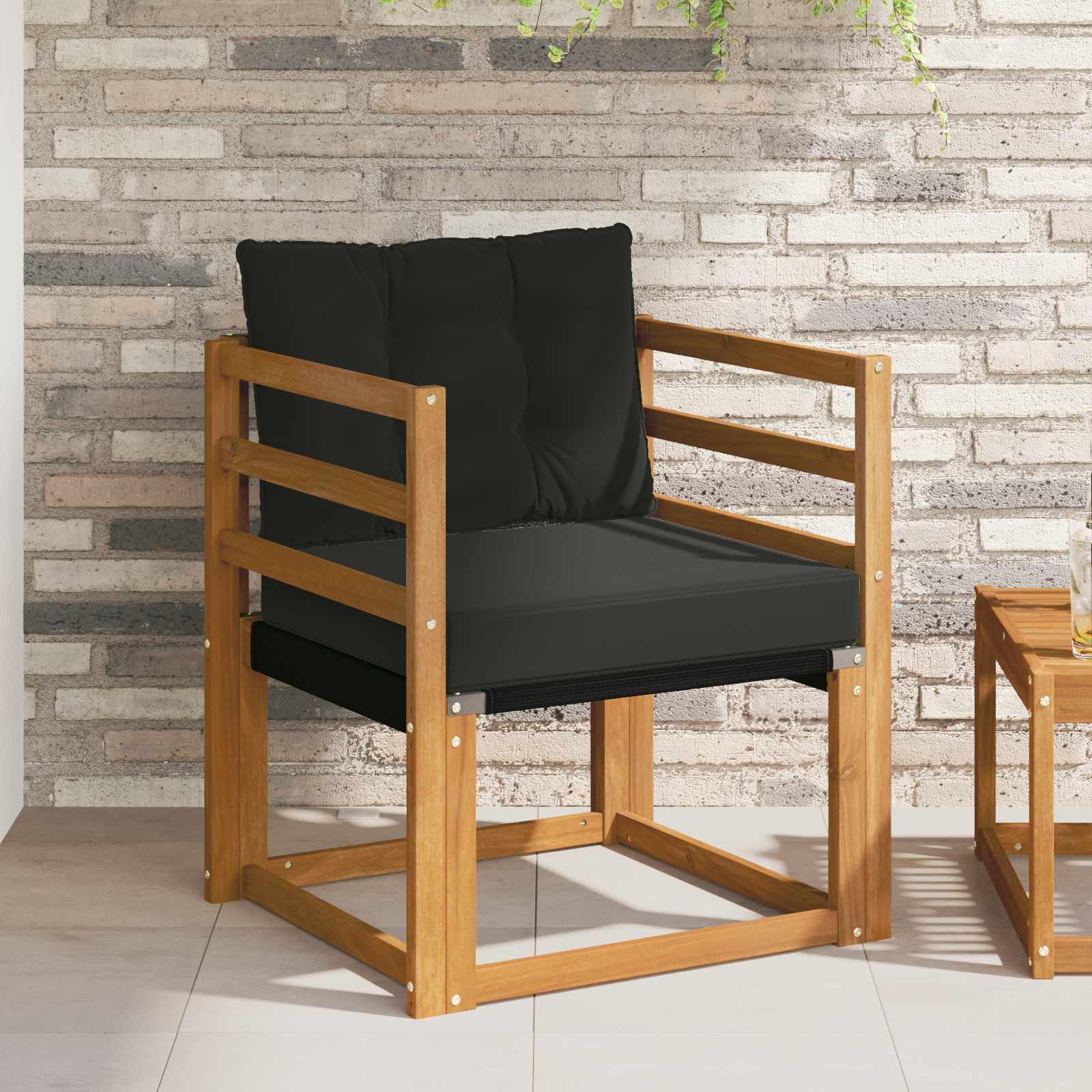 2 Stk Udendrs sofa Massivt Akacietr Naturfarvet