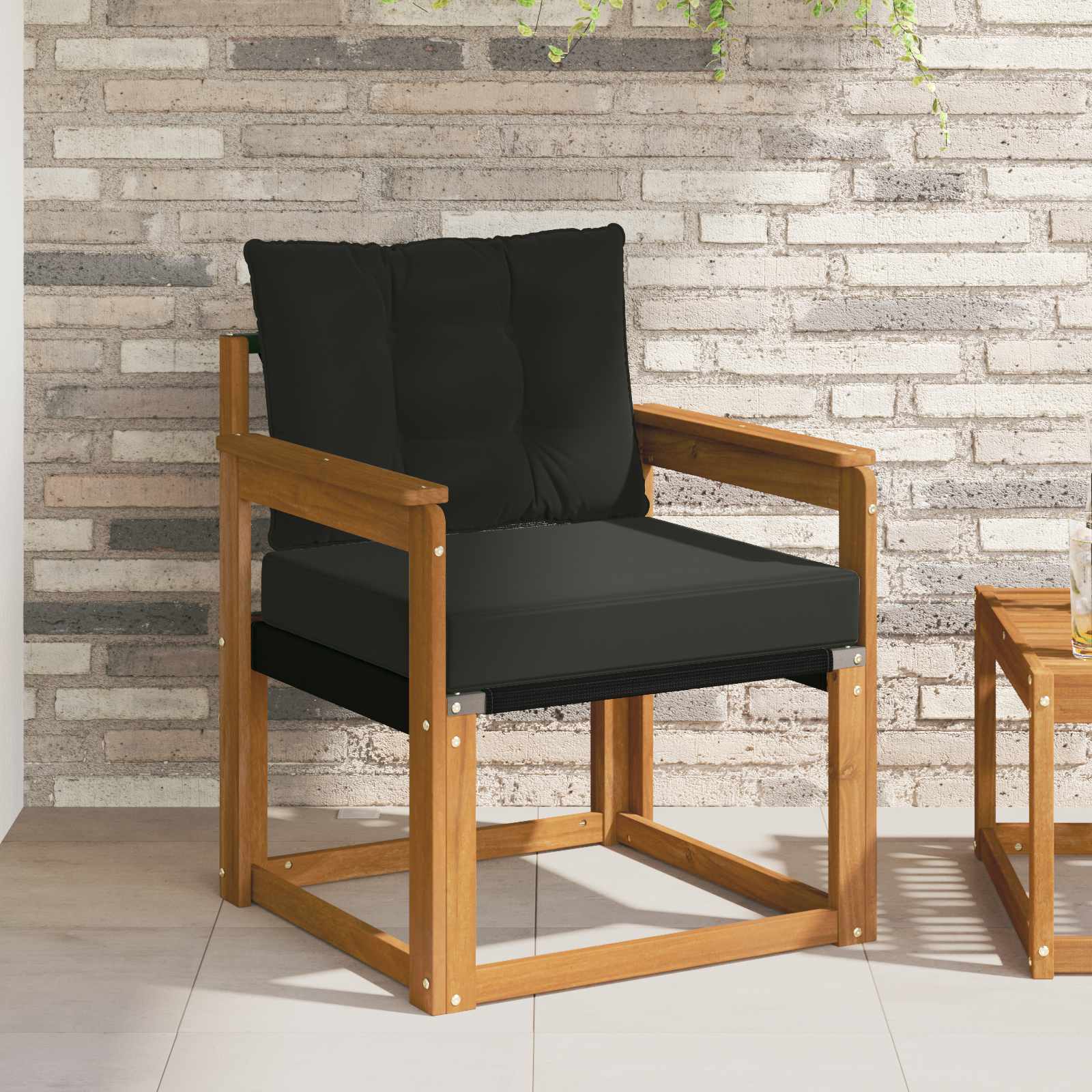 2 Stk Udendrs sofa Massivt Akacietr Naturfarvet