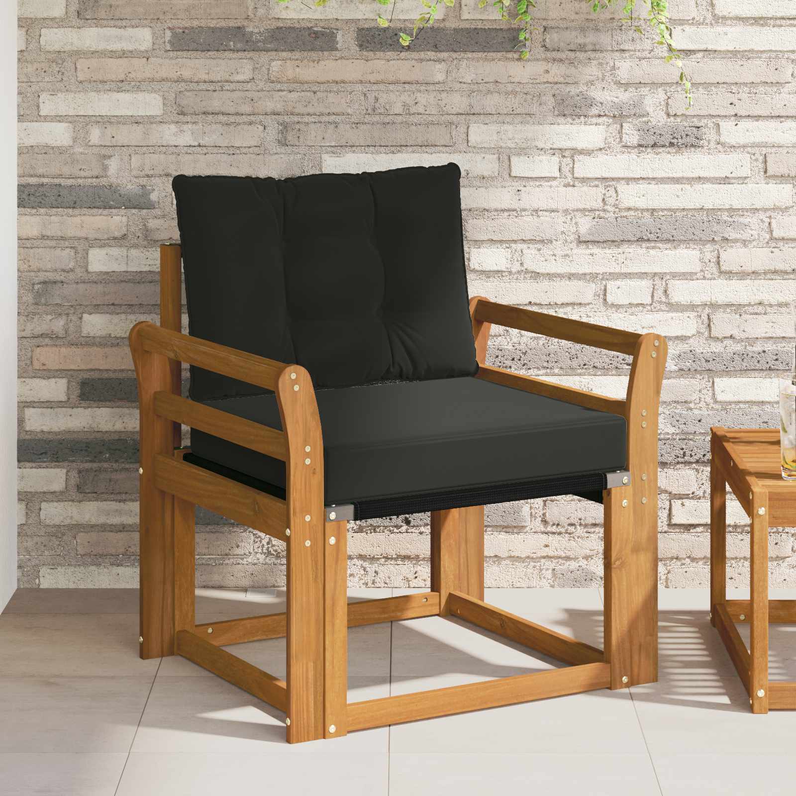 2 Stk Udendrs sofa Massivt Akacietr Naturfarvet