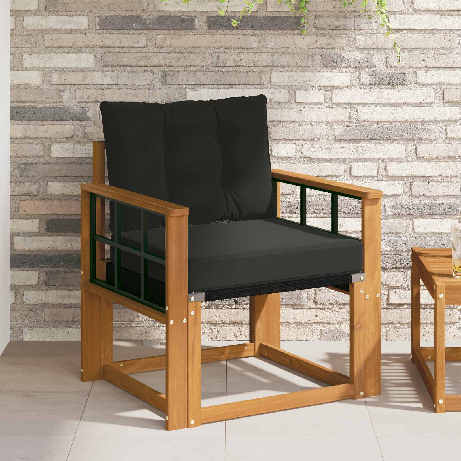 2 Stk Udendrs sofa Massivt Akacietr Naturfarvet