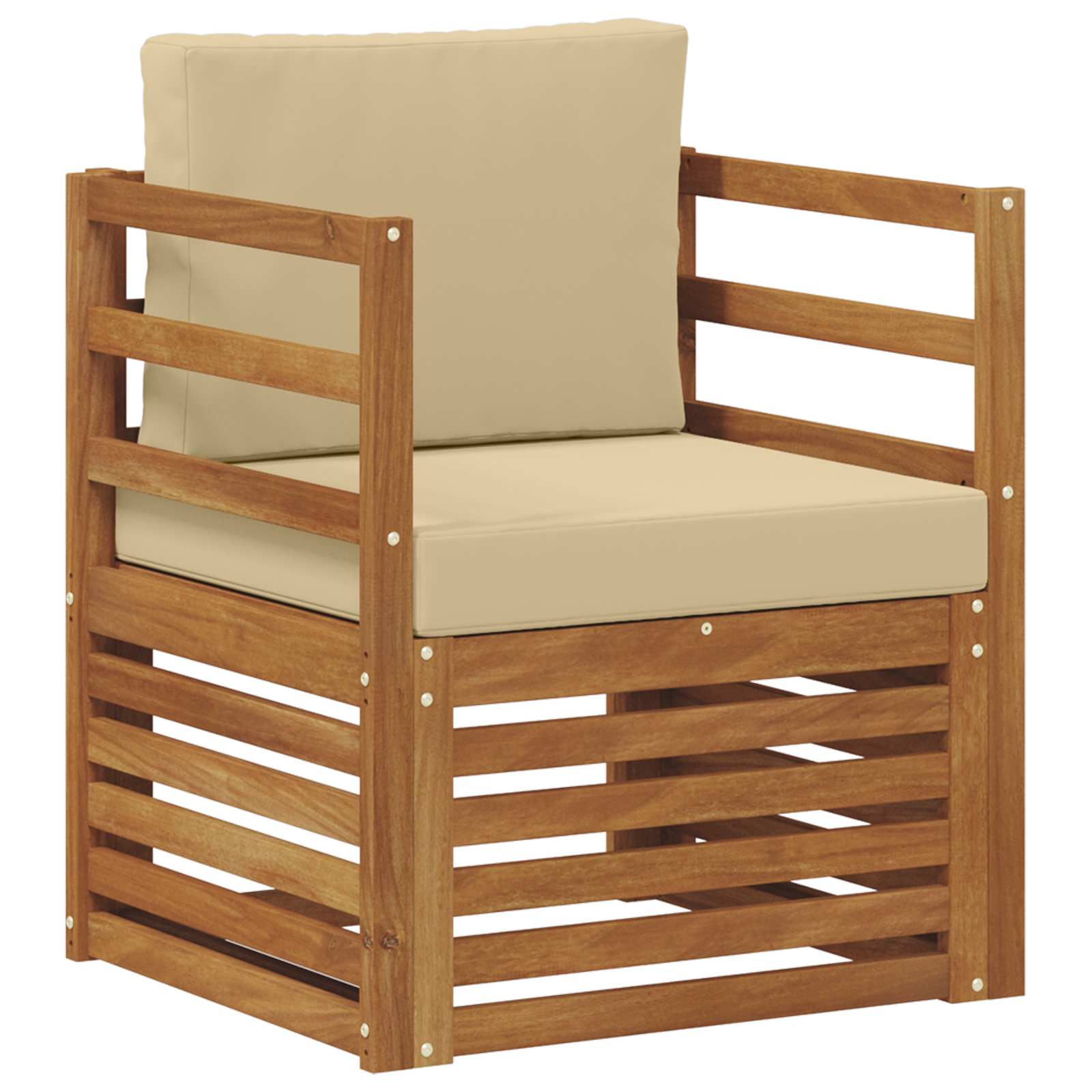 Udendørs sofa Soli Akacietræ og polyester Naturfarvet