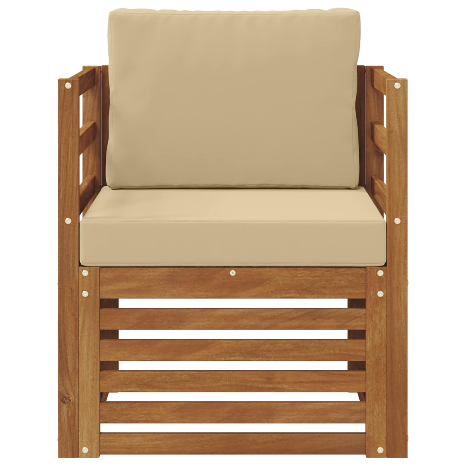 Udendørs sofa Soli Akacietræ og polyester Naturfarvet