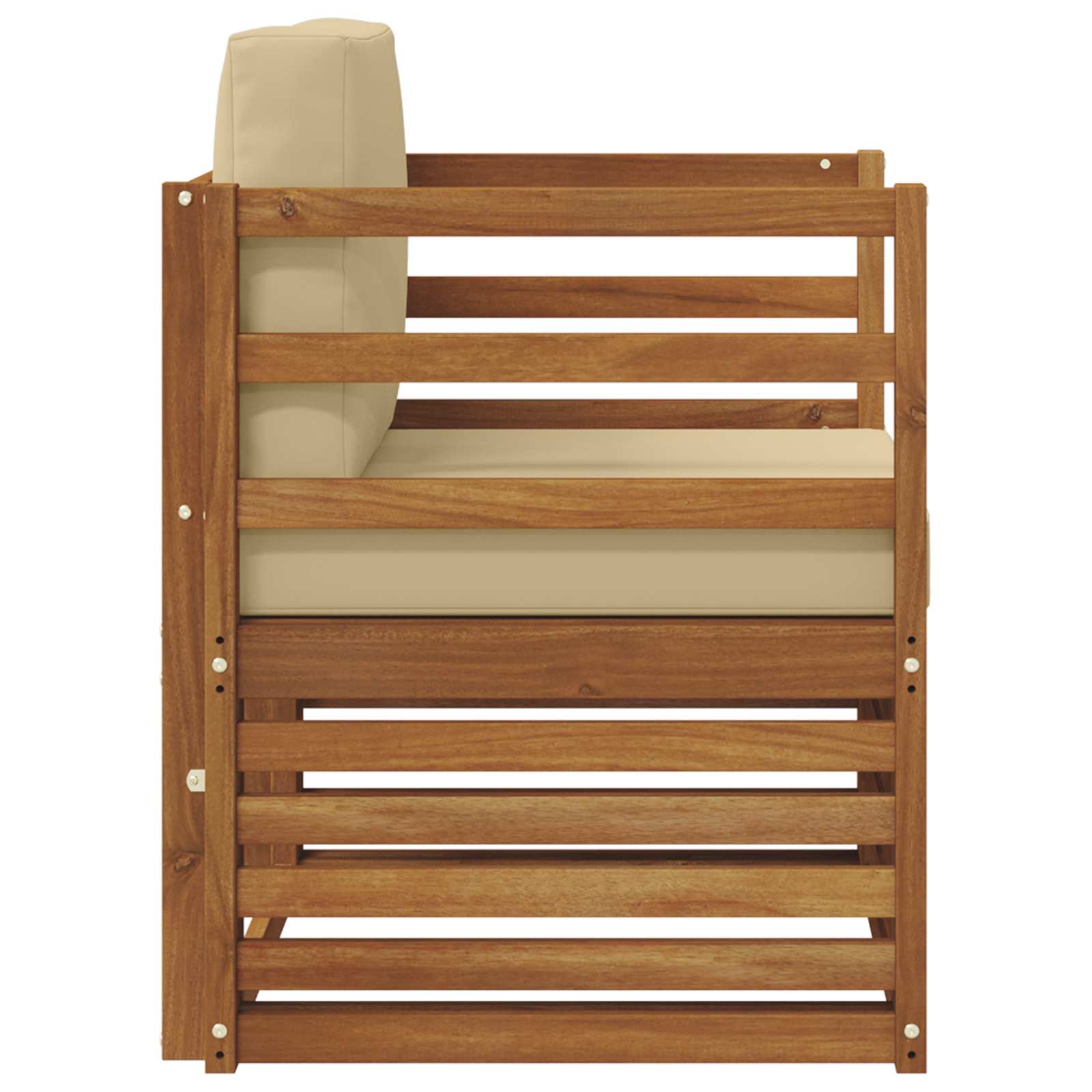 Udendørs sofa Soli Akacietræ og polyester Naturfarvet