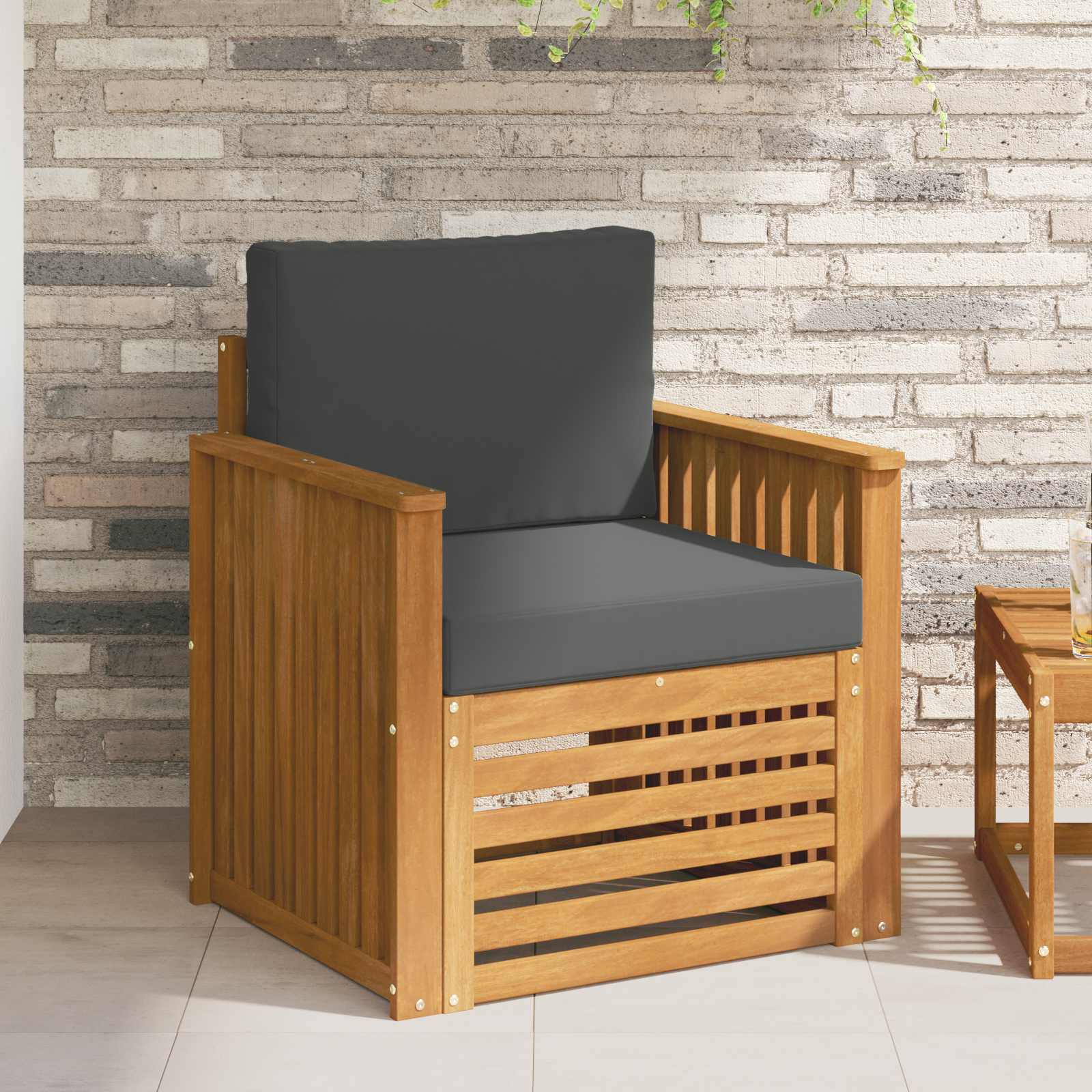 Udendørs sofa Soli Akacietræ og polyester Naturfarvet