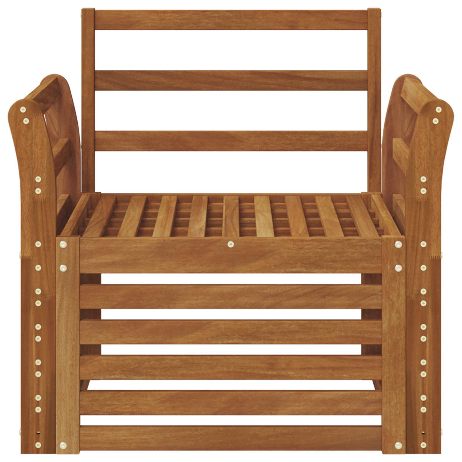 Udendørs sofa Massivt Akacietræ Naturfarvet