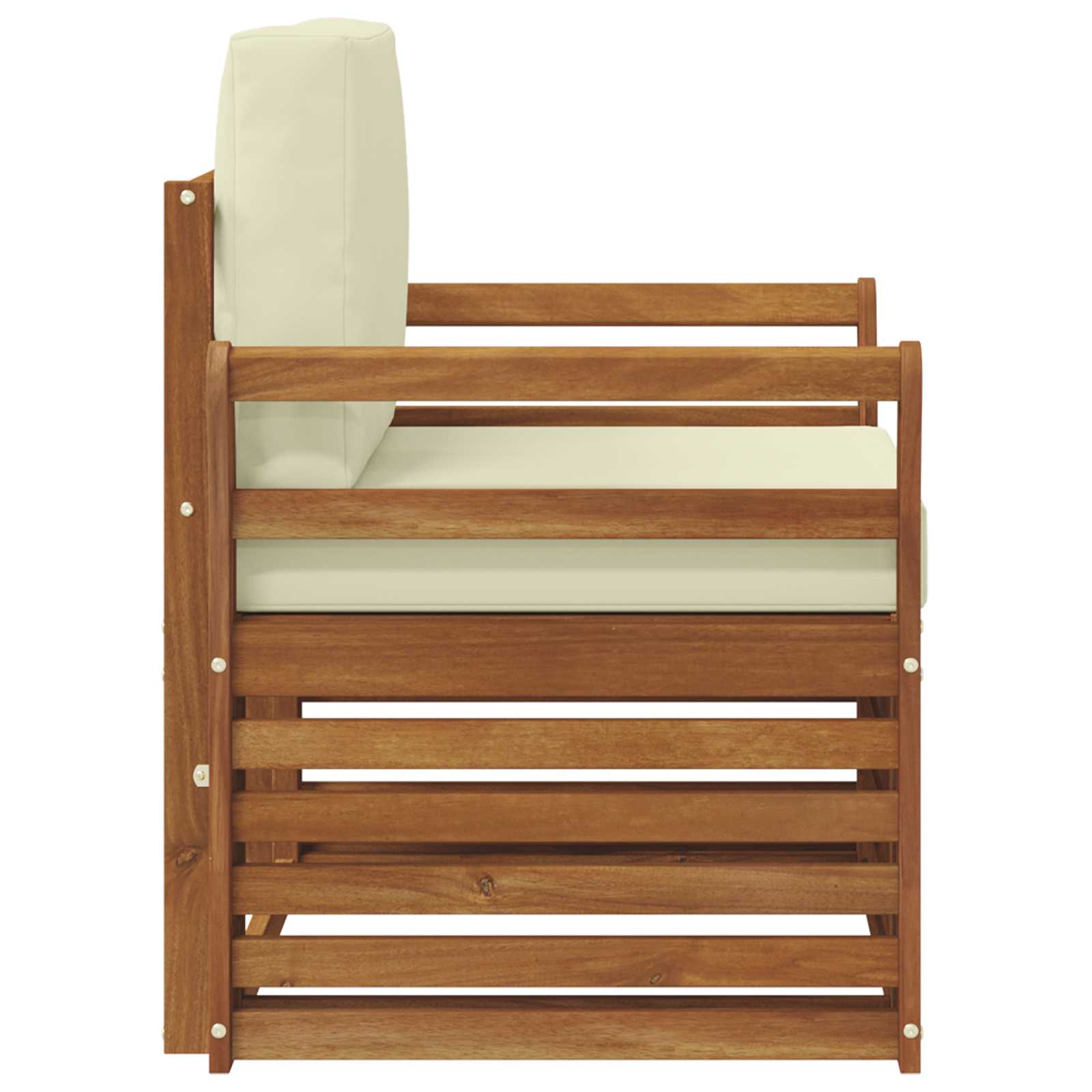 Udendørs sofa Soli Akacietræ og polyester Naturfarvet