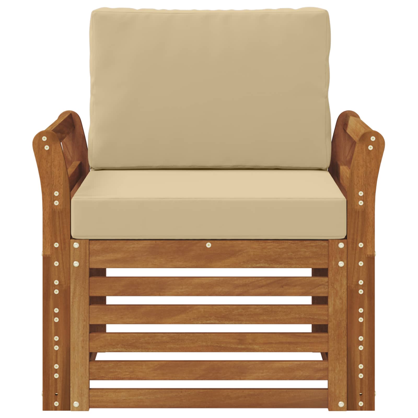 Udendørs sofa Soli Akacietræ og polyester Naturfarvet