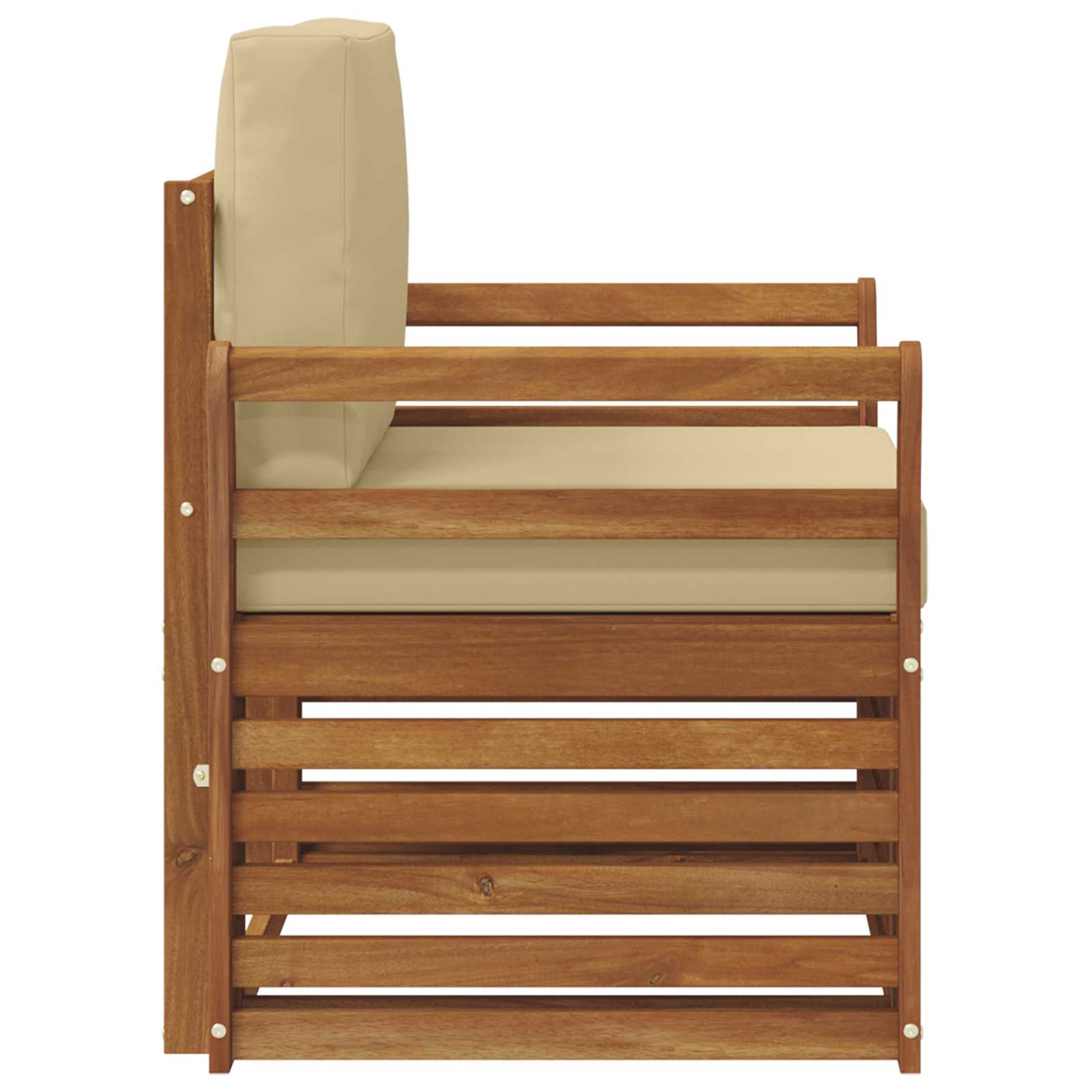 Udendørs sofa Soli Akacietræ og polyester Naturfarvet