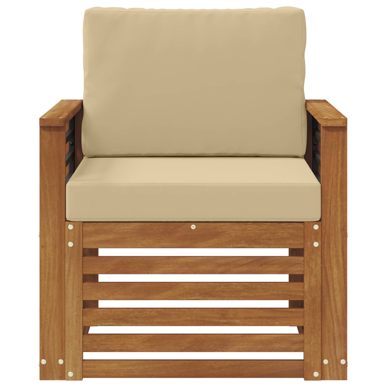 Udendørs sofa Soli Akacietræ og polyester Naturfarvet