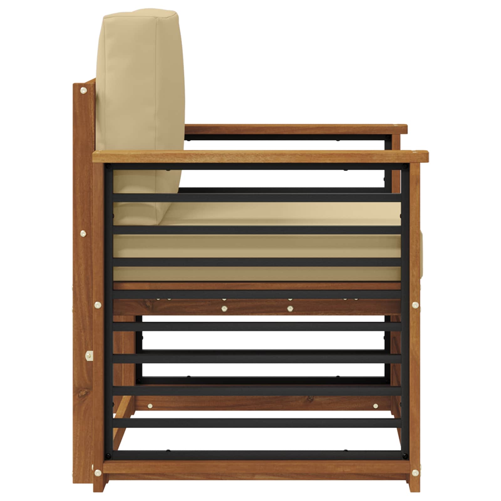 Udendørs sofa Soli Akacietræ og polyester Naturfarvet