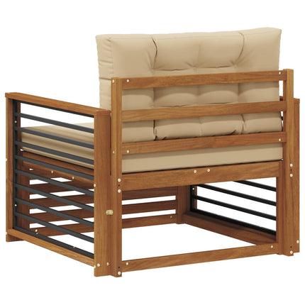 Udendørs sofa Soli Akacietræ og polyester Naturlig og Beige