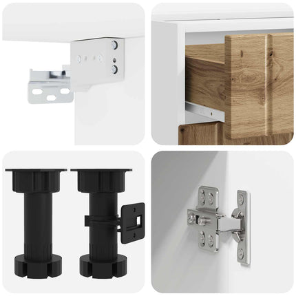 Køkken enhed LUCCA 4 pcs Artisan-eg Konstrueret træ