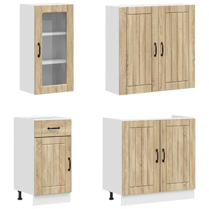 Køkken enhed LUCCA 8 pcs Sonoma-eg Konstrueret træ