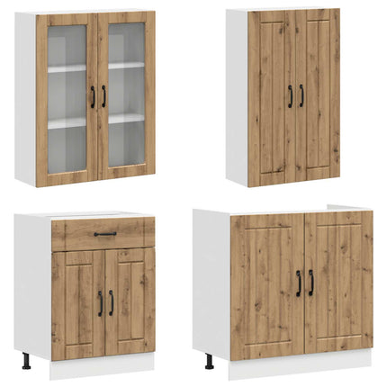 Køkken enhed LUCCA 8 pcs Artisan-eg Konstrueret træ