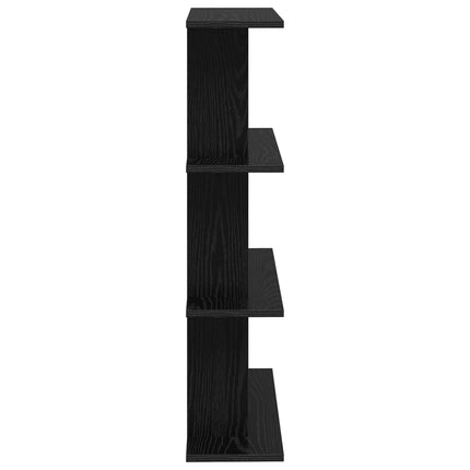 Væghylde Vægmonteret Sort eg 56 x 20 x 90 cm Konstrueret træ