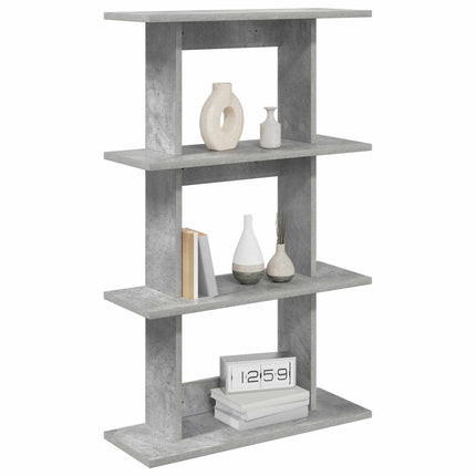 Væghylde Vægmonteret Betongrå 56 x 20 x 90 cm Konstrueret træ