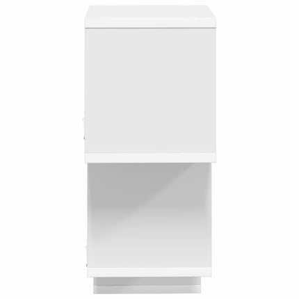 Svævende hylde Vægmonteret Hvid 87 x 20 x 55 cm Konstrueret træ