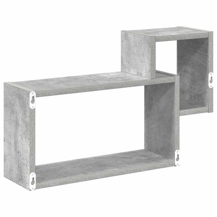 Væghylde Vægmonteret Betongrå 55 x 15 x 35 cm Konstrueret træ