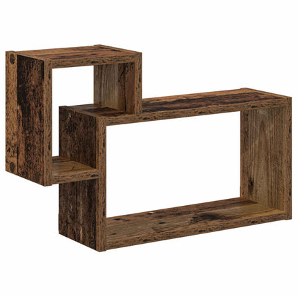 Væghylde Vægmonteret Gammelt træ 55 x 15 x 35 cm