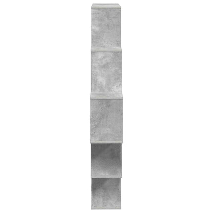 Væghylde Betongrå 120 x 20 x 136 cm Konstrueret træ