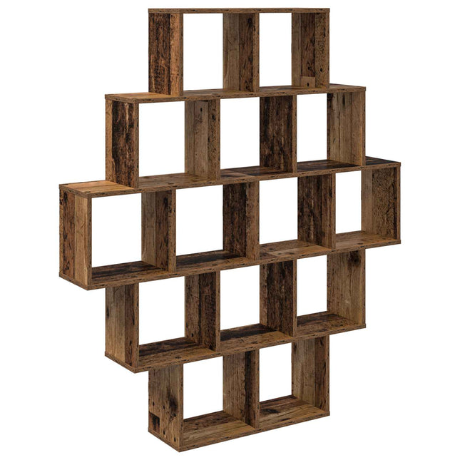 Væghylde Gammelt træ 120 x 20 x 136 cm Konstrueret træ