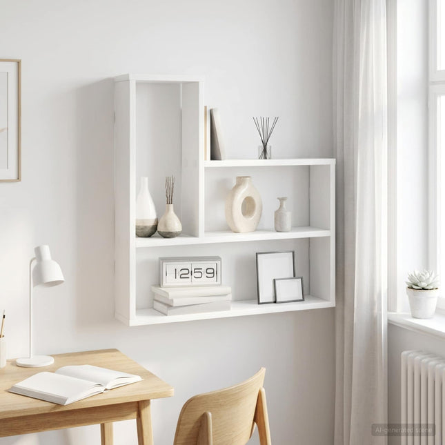 Væghylde Hvid 60 x 11 x 60 cm Konstrueret træ