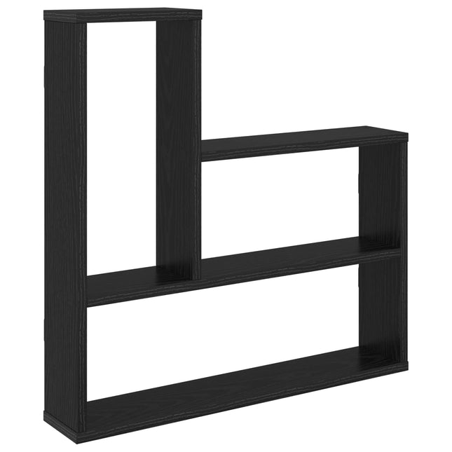 Væghylde Sort eg 60 x 11 x 60 cm Konstrueret træ
