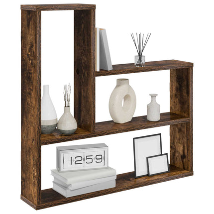 Væghylde Røget eg 60 x 11 x 60 cm Konstrueret træ