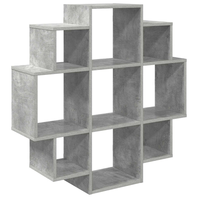 Væghylde Betongrå 90 x 25 x 90 cm Konstrueret træ