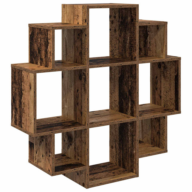Væghylde Gammelt træ 90 x 25 x 90 cm Konstrueret træ