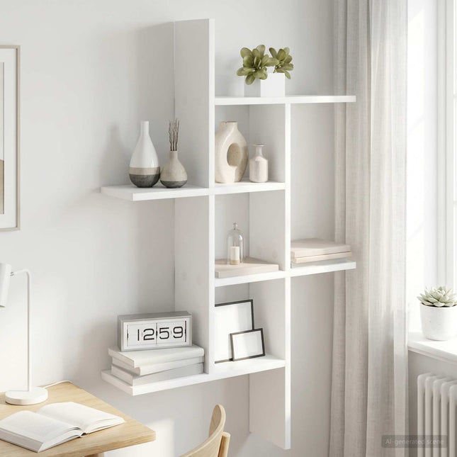 Væghylde Hvid 61 x 15 x 102 cm Konstrueret træ