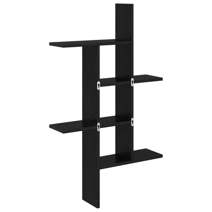 Væghylde Sort eg 61 x 15 x 102 cm Konstrueret træ