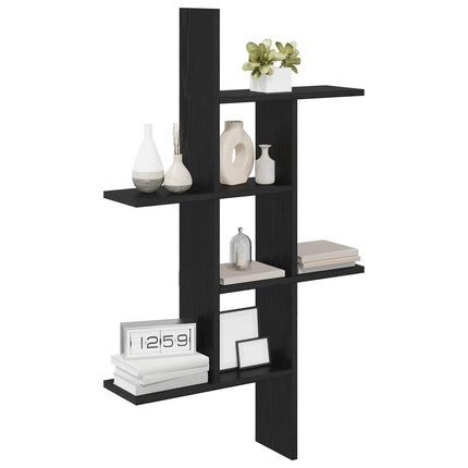 Væghylde Sort eg 61 x 15 x 102 cm Konstrueret træ