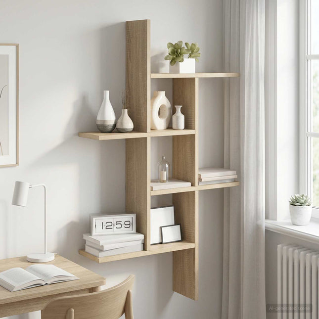 Væghylde Sonoma-eg 61 x 15 x 102 cm Konstrueret træ