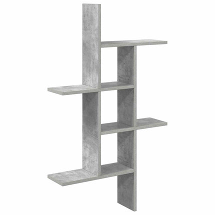 Væghylde Betongrå 61 x 15 x 102 cm Konstrueret træ