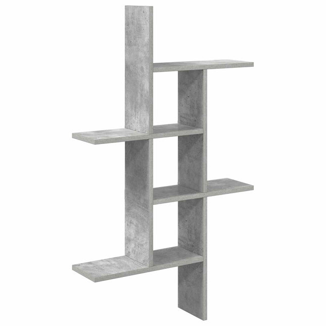 Væghylde Betongrå 61 x 15 x 102 cm Konstrueret træ