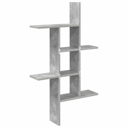 Væghylde Betongrå 61 x 15 x 102 cm Konstrueret træ