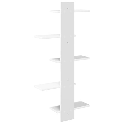 Væghængt Flydende Hylde Hvid 48,5 x 15 x 101 cm Konstrueret træ
